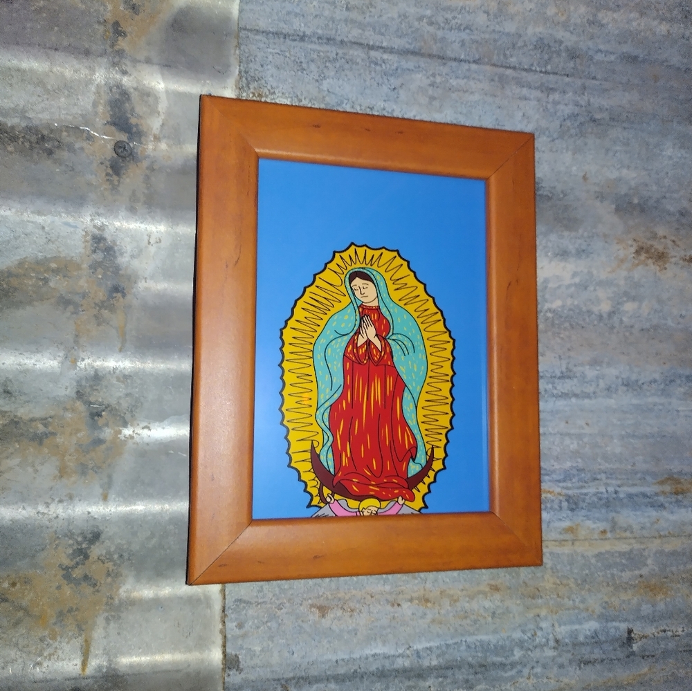 Lady Of Guadalupe Pop Art By Neon Nicho Mexican Folk Art